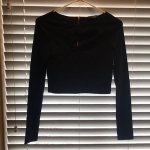 Bebe black crop top.